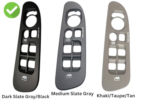 SWITCHDOCTOR Window Master Switch & Passenger Assembly for 2002, 2003, 2004, 2005, 2006, 2007, 2008 Dodge Ram (Quad Cab, Crew, Black Bezel, Dark Slate Gray)