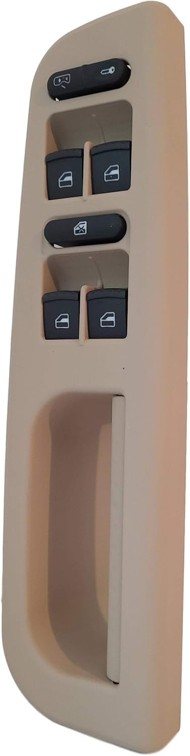 SWITCHDOCTOR Window Master Switch and Tan Bezel Set for 1999-2005 Volkswagen Jetta