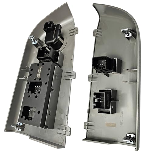 SWITCHDOCTOR Master Window Switch & Front Passenger Gray Assembly for 2004, 2005, 2006, 2007, 2008 Ford F-150 F150 (Super Cab, Supercrew Cab, Double Cab, Full Assembly)