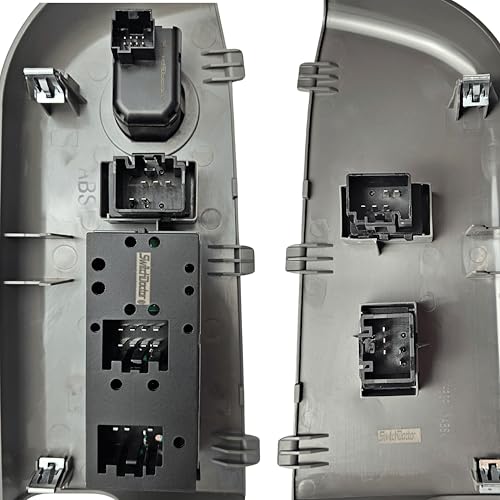 SWITCHDOCTOR Master Window Switch & Front Passenger Gray Assembly for 2004, 2005, 2006, 2007, 2008 Ford F-150 F150 (Super Cab, Supercrew Cab, Double Cab, Full Assembly)
