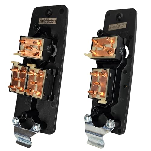 SWITCHDOCTOR Window Master Switch & Front Passenger Set for 1987-1993 Ford Mustang Coupe (Bezel, Lock, 2 Door, Full Assembly)