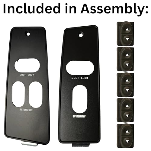 SWITCHDOCTOR Window Master Switch & Front Passenger Set for 1987-1993 Ford Mustang Coupe (Bezel, Lock, 2 Door, Full Assembly)