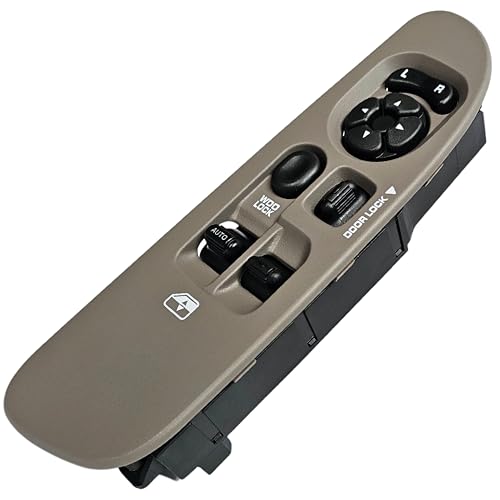 SWITCHDOCTOR Window Master Switch and Tan Bezel for 2002-2009 Dodge Ram (Khaki, Crew, Taupe, Tan, Beige, Light Gray, Regular Cab)