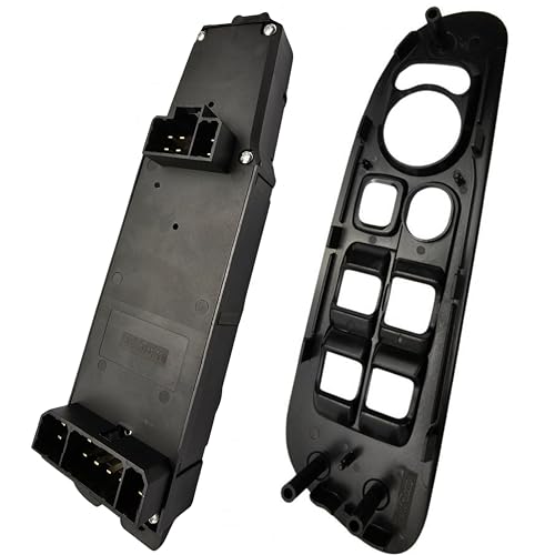 SWITCHDOCTOR Window Master Switch and Gray Bezel Set for 2002-2008 Dodge Ram 1500 2500 3500 (Quad Cab, Crew, Medium Slate Gray, 68171680AA, 56049805AB, 56049805AA, 56045334AE)