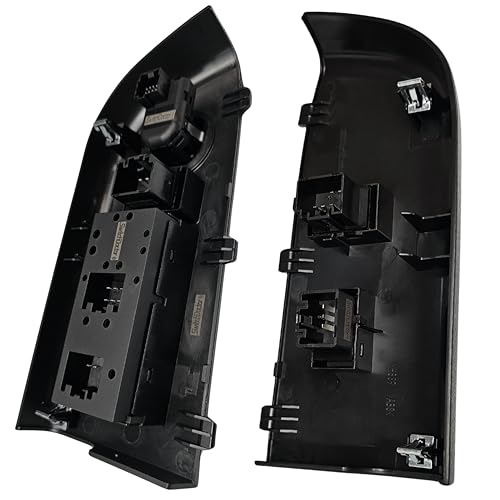 SWITCHDOCTOR Master Window Switch & Front Passenger Black Assembly for 2004, 2005, 2006, 2007, 2008 Ford F-150 F150 (Super Cab, Supercrew Cab, Double Cab, Full Assembly)