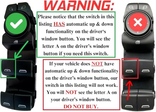 SWITCHDOCTOR Window Master Switch for 2019-2022 Chevrolet Blazer; 2018-2022 Equinox; 2016-2022 Malibu; 2017-2019 Acadia; 2020-2022 Buick Encore GX
