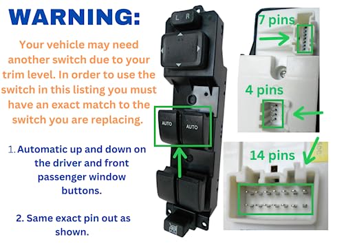 SWITCHDOCTOR Window Master Switch compatible with 2007-2010 Mazda CX-7 CX7