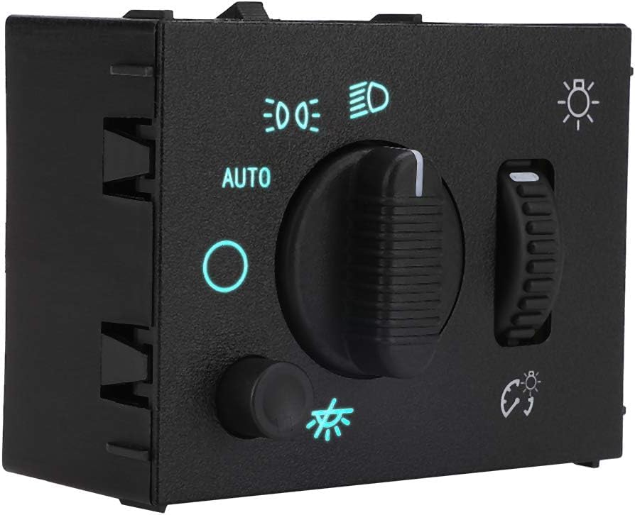 SWITCHDOCTOR Headlight Dimmer Switch Compatible with 2003-2007 Chevrolet Silverado, Sierra, Hummer H2, 2003-2006 Suburban, Tahoe, Avalanche, Yukon, Escalade (Green Light)