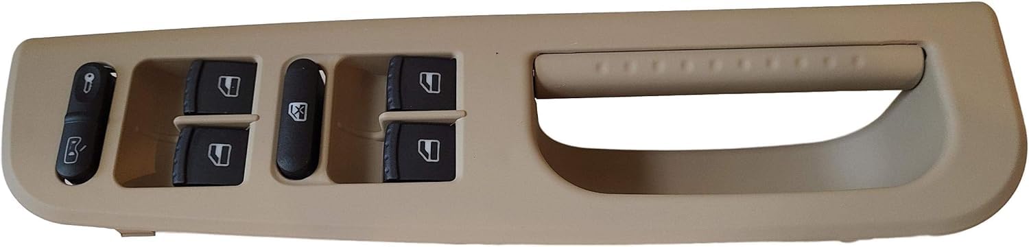 SWITCHDOCTOR Window Master Switch and Tan Bezel Set for 1999-2005 Volkswagen Jetta