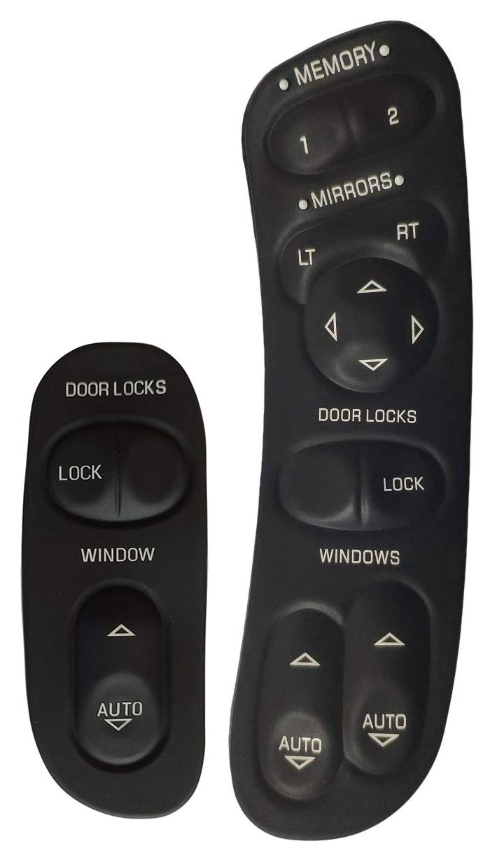 SWITCHDOCTOR Window Master Switch and Front Passenger Set for 1997-2004 C5 Chevrolet Corvette (19209381, 19209382)