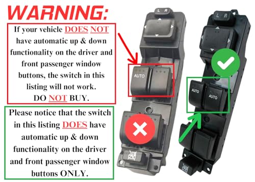 SWITCHDOCTOR Window Master Switch compatible with 2007-2010 Mazda CX-7 CX7