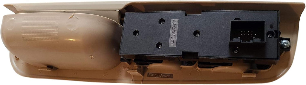 SWITCHDOCTOR Window Master Switch and Tan Bezel Set for 1999-2005 Volkswagen Jetta