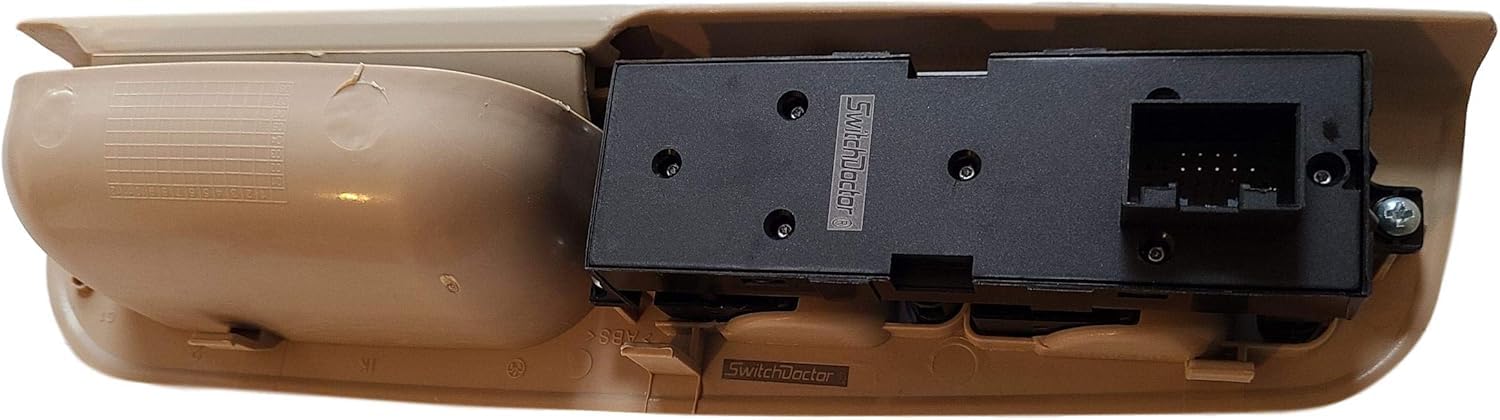 SWITCHDOCTOR Window Master Switch and Tan Bezel Set for 1999-2005 Volkswagen Jetta