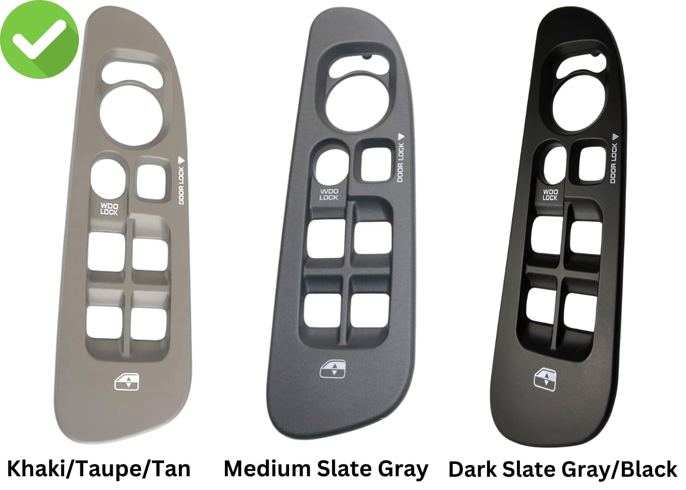 SWITCHDOCTOR Fully Assembled Window Switch Set compatible with 2002-2008 Dodge Ram (Taupe)