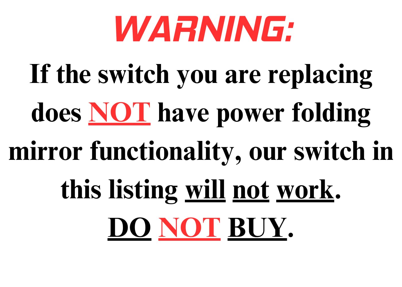 SWITCHDOCTOR Window Master Switch compatible with 2008-2011 Grand Caravan (Power Folding Mirrors)