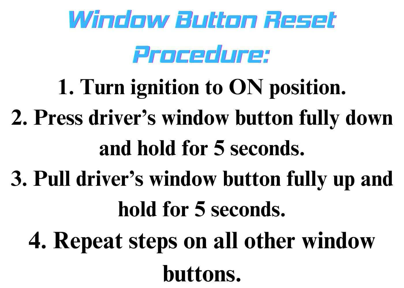 SWITCHDOCTOR 2-Way Black Push Button Window Master Switch for 2009-2014 Honda Fit
