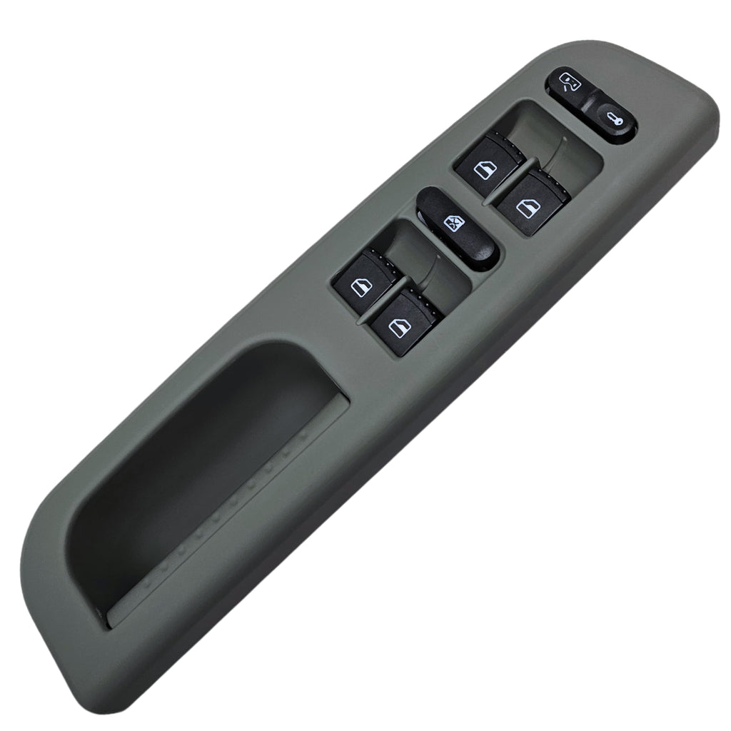 SWITCHDOCTOR Fully Assembled Window Master Switch and Bezel Set Compatible with 1999-2005 Volkswagen Jetta (Gray)