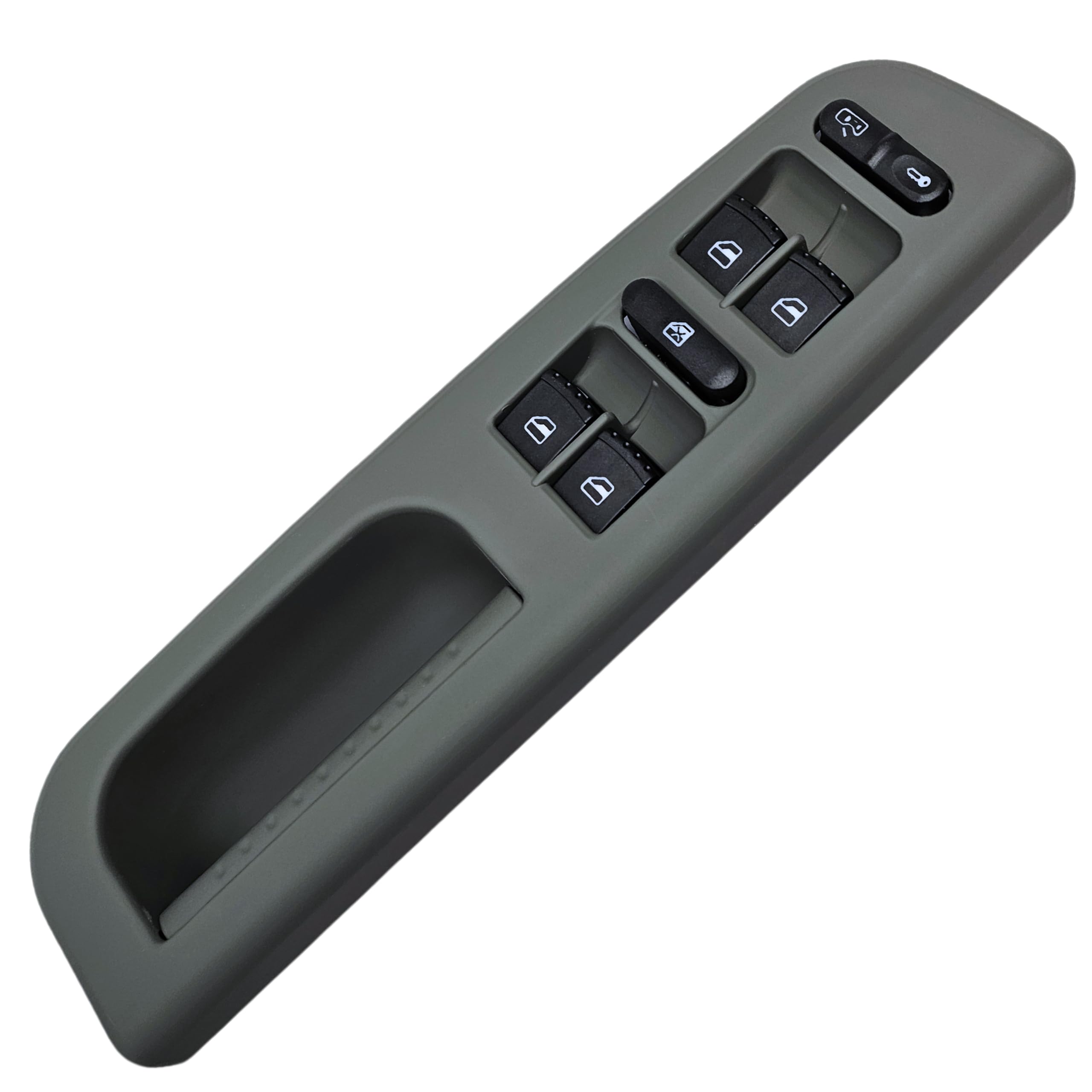SWITCHDOCTOR Fully Assembled Window Master Switch and Bezel Set Compatible with 1999-2005 Volkswagen Jetta (Gray)