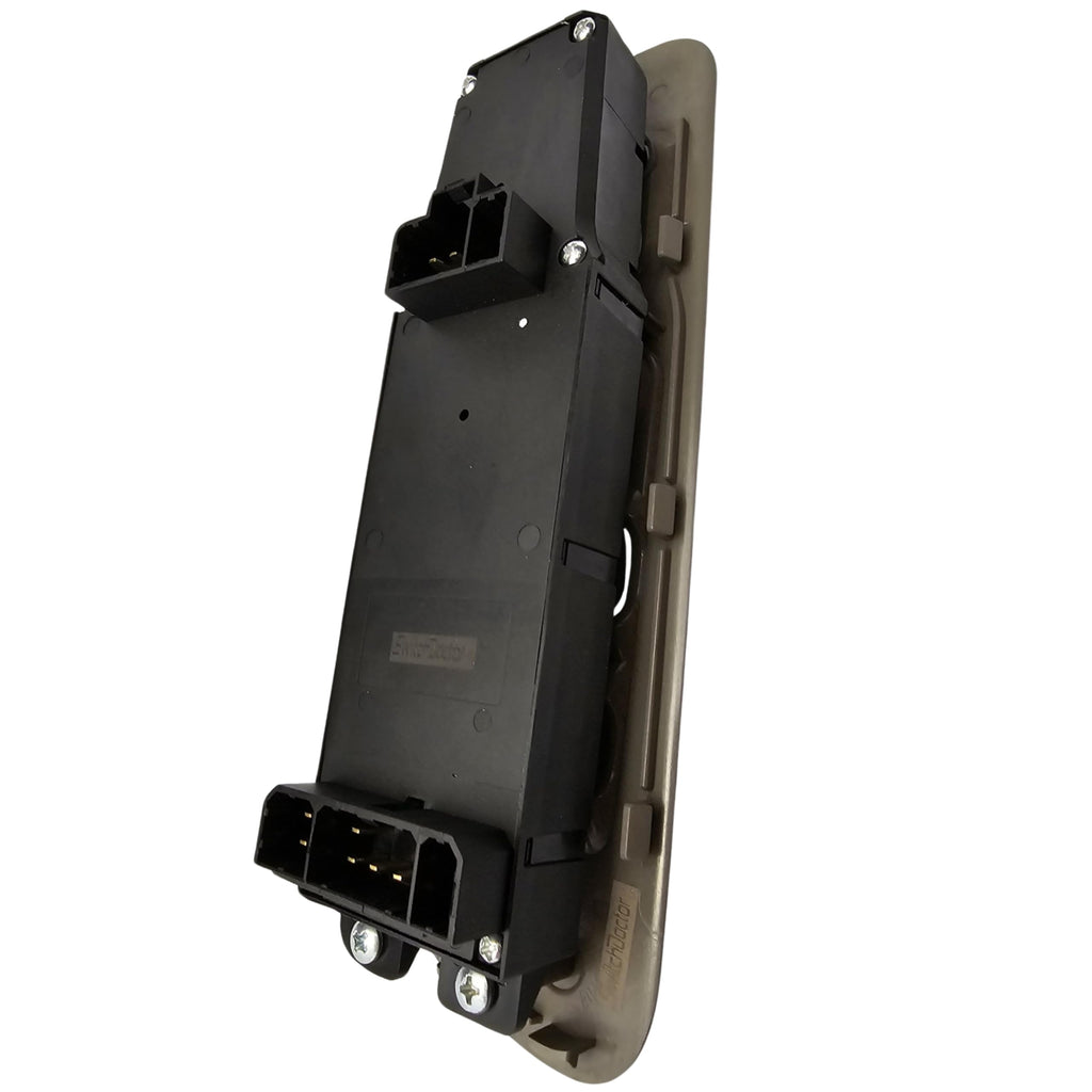 SWITCHDOCTOR Fully Assembled Window Switch & Tan Bezel Set for 2002-2008 Dodge Ram (68171680AA, 56049805AB, 56049805AA, 56045334AE, Quad Cab, Crew, Khaki/Taupe/Tan/Light Gray)