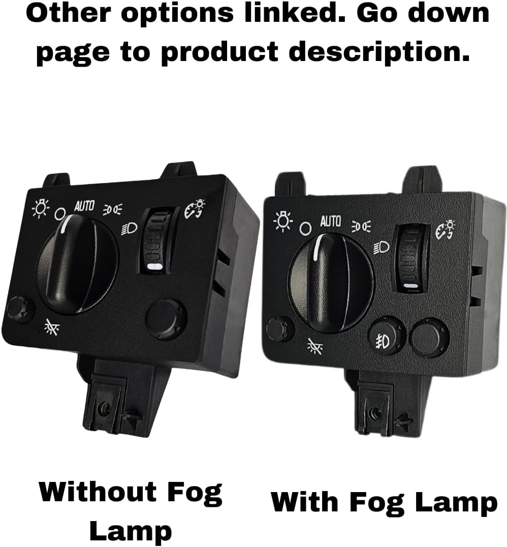 SWITCHDOCTOR Headlight Dimmer Switch for 2004-2012 GMC Canyon and Chevrolet Colorado (Chevy, Without Fog Lamp, 20983207)