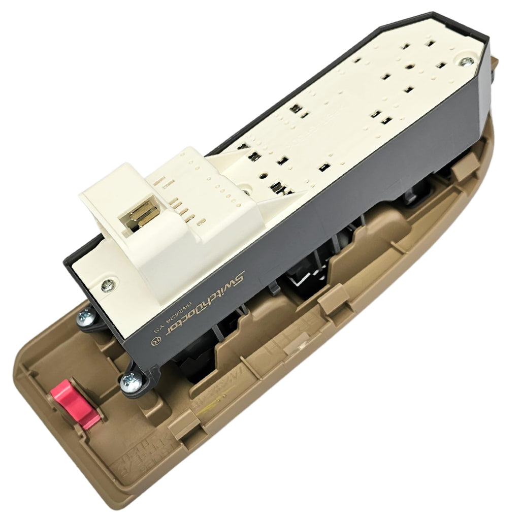 SWITCHDOCTOR Window Master Switch & Sand Beige/Tan Bezel for 2008-2013 Toyota Highlander (84820-33251, 74232-48070-E0, Toyo)