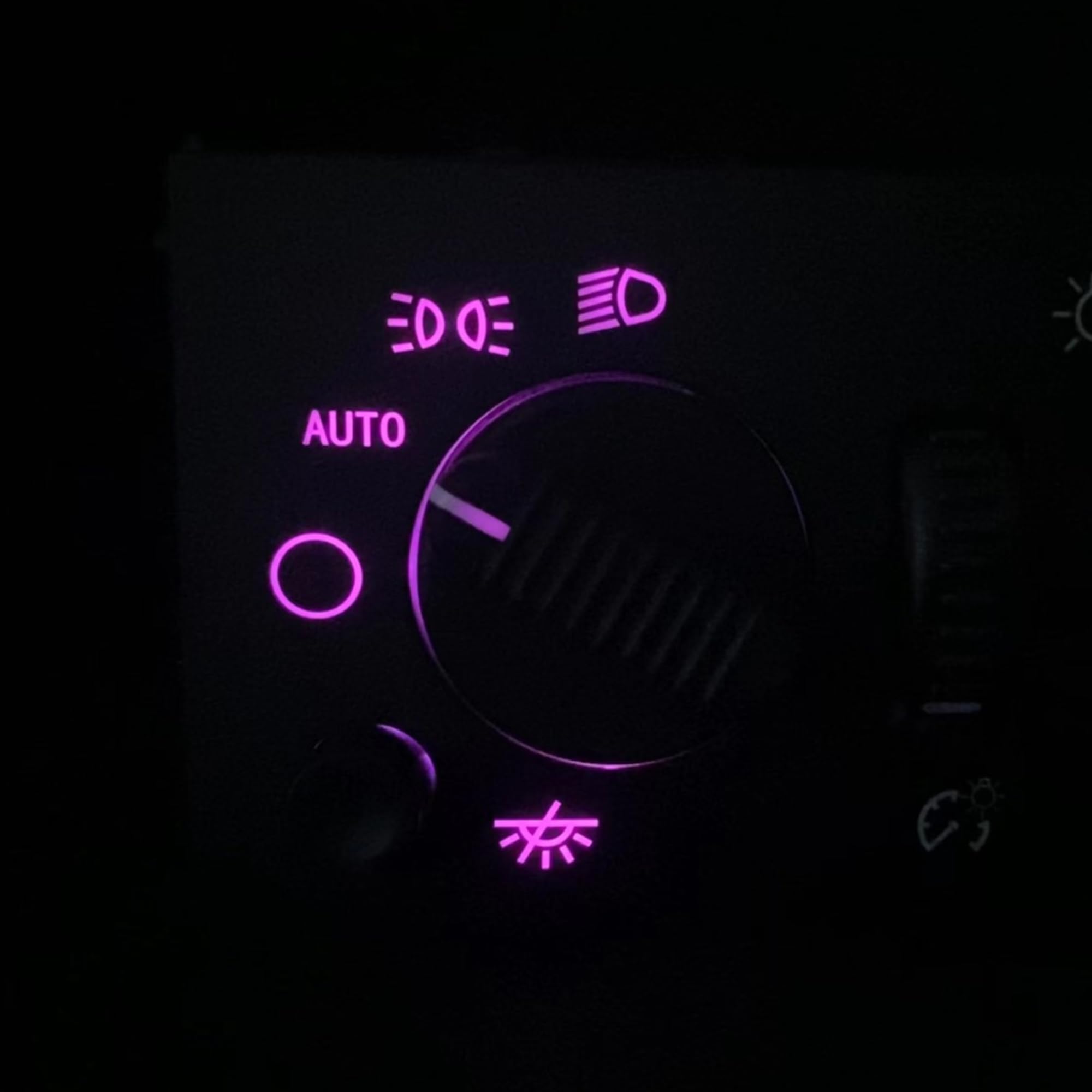 SWITCHDOCTOR Headlight Dimmer Switch compatible with 2003-2007 Chevrolet Silverado, Sierra, Hummer H2, 2003-2006 Suburban, Tahoe, Avalanche, Yukon, Escalade (Pink Light)