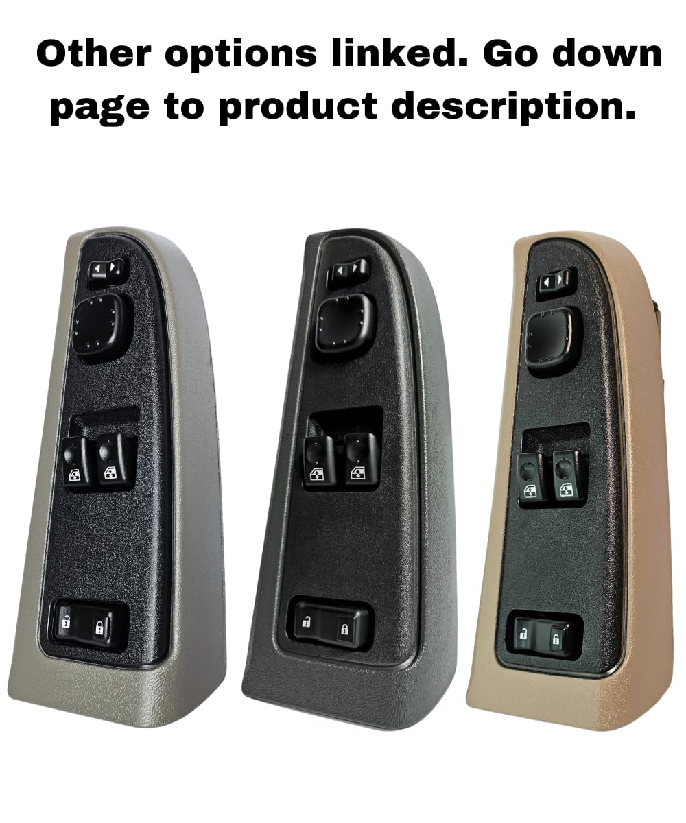 SWITCHDOCTOR Window Master Switch & Light Gray Bezel Set for 2003-2006 Chevrolet Silverado & GMC Sierra; Avalanche (Standard Cab Pickup, Single Cab, 15883318, Chevy)