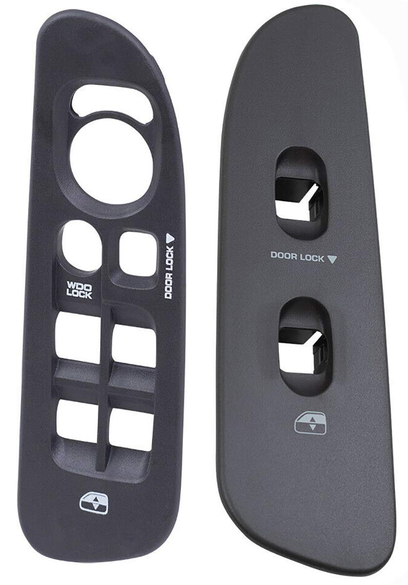 SWITCHDOCTOR Window Master Switch Bezel & Front Passenger Bezel Set Gray for 2006-2008 Dodge Ram (4 Door)