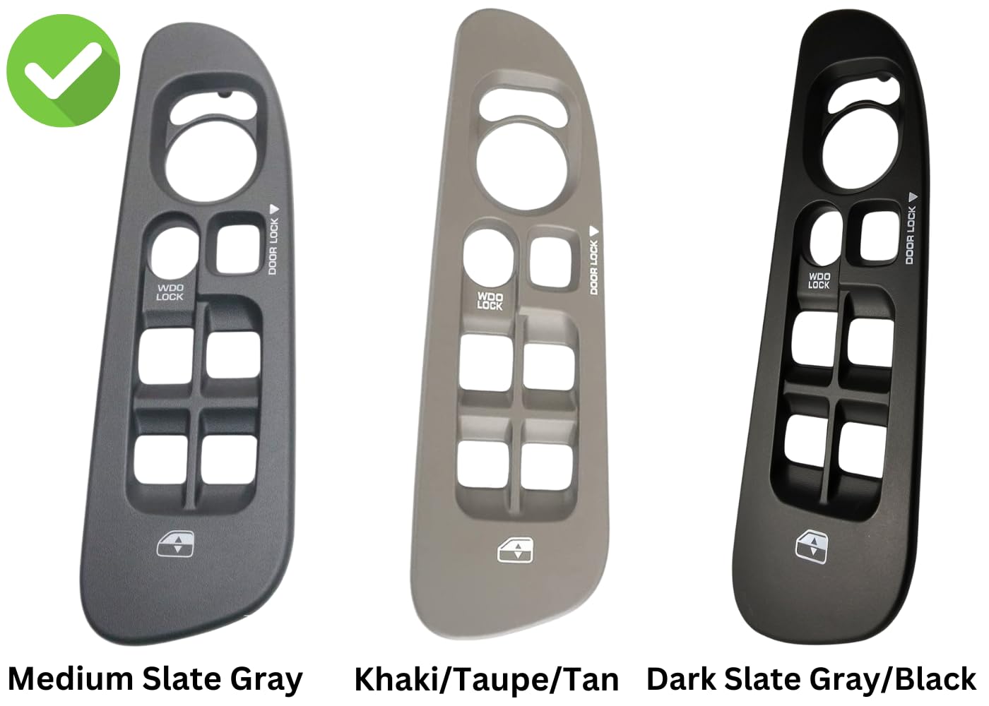 SWITCHDOCTOR Fully Assembled Window Switch Set Compatible with 2002-2008 Dodge Ram (Gray)
