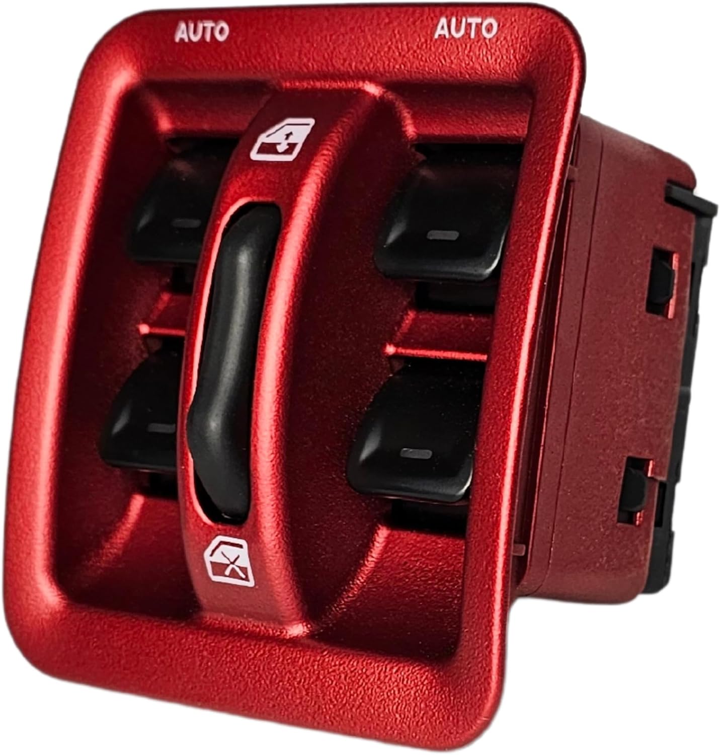 SWITCHDOCTOR Window Master Switch & Rubic Red Bezel Set for 2011-2017 Jeep Wrangler (68156217AC) (Full Assembly)