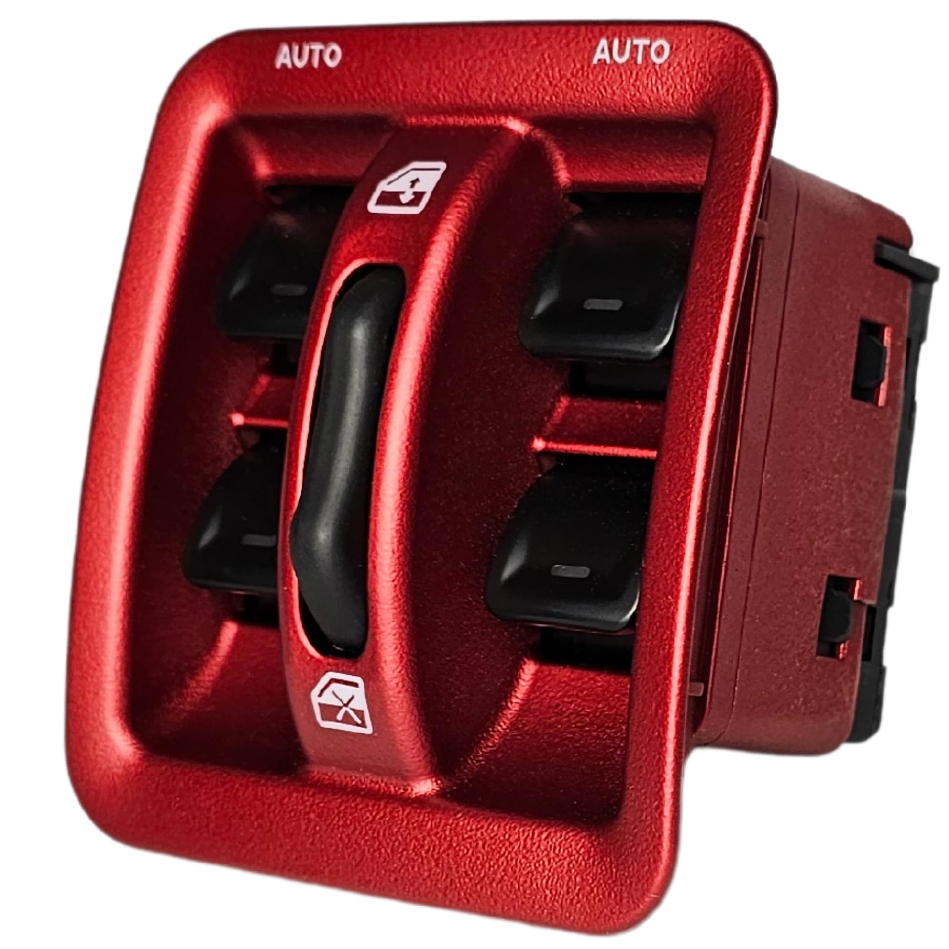 SWITCHDOCTOR Window Master Switch & Rubic Red Bezel Set for 2011-2017 Jeep Wrangler (68156217AC) (Full Assembly)