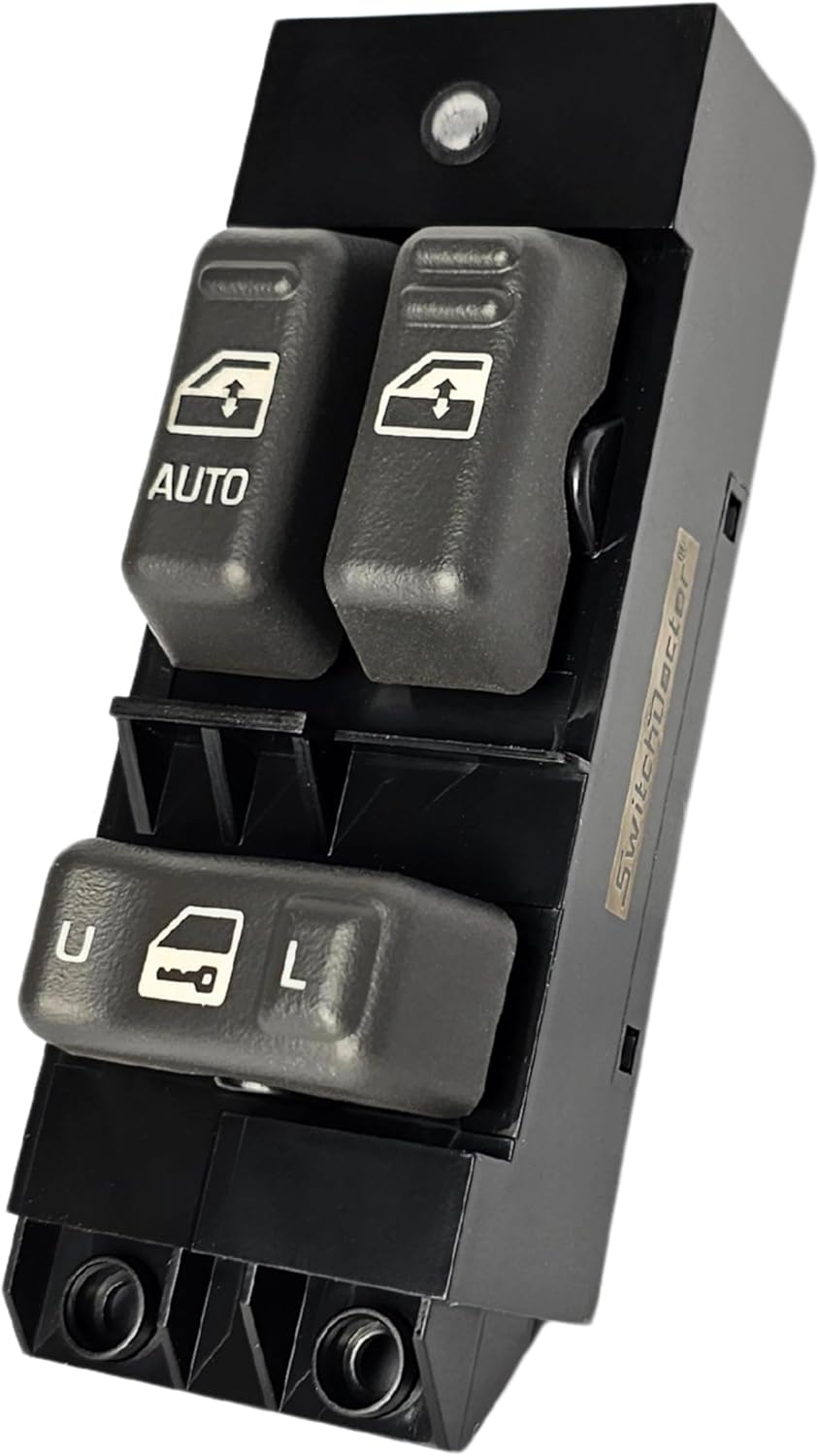 SWITCHDOCTOR Replacement for Window Master Switch for 1999-2002 GMC Sierra 1500 2500 3500, 1999-2000 Silverado 1500 2500 3500 (Regular Cab, Gray Buttons)