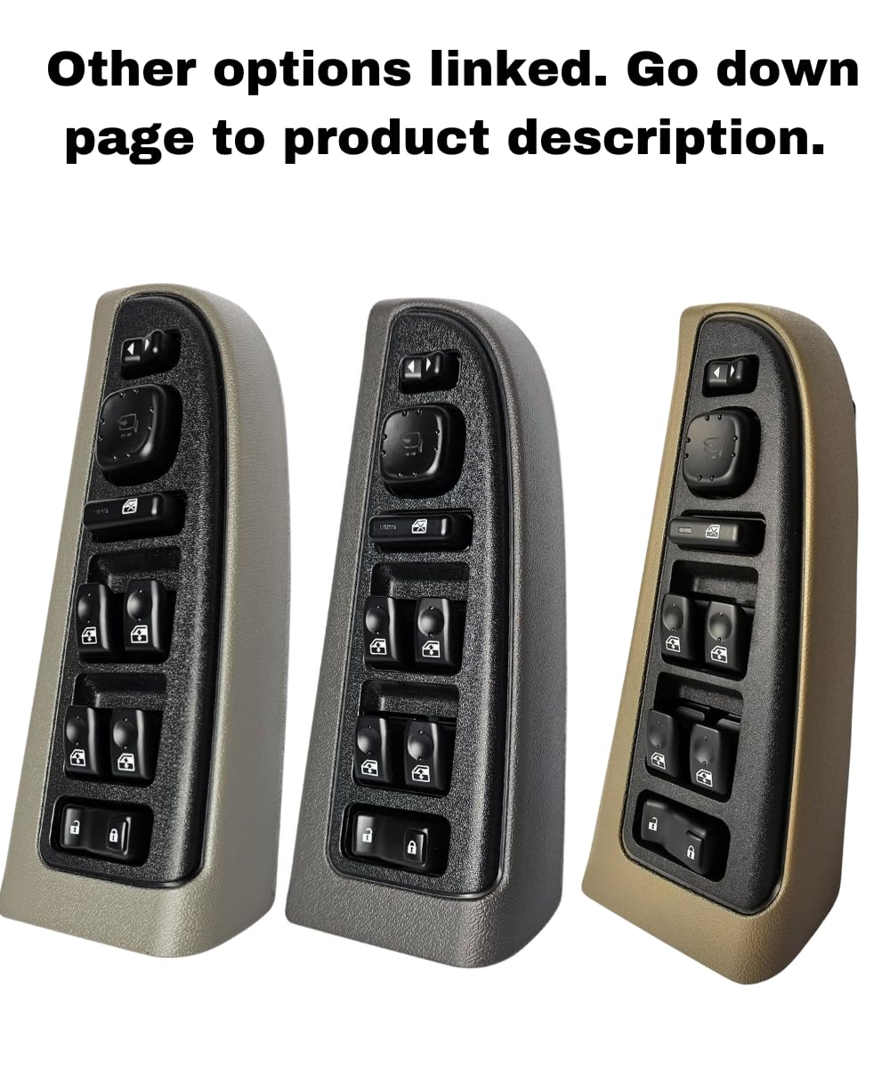 SWITCHDOCTOR Master Window Switch & Light Gray Bezel for 2003-2006 Silverado, Sierra, Suburban, Tahoe, Yukon (15883319, 15883320, 15883321,15883323, Power, Button, Control, Panel, 89045129)