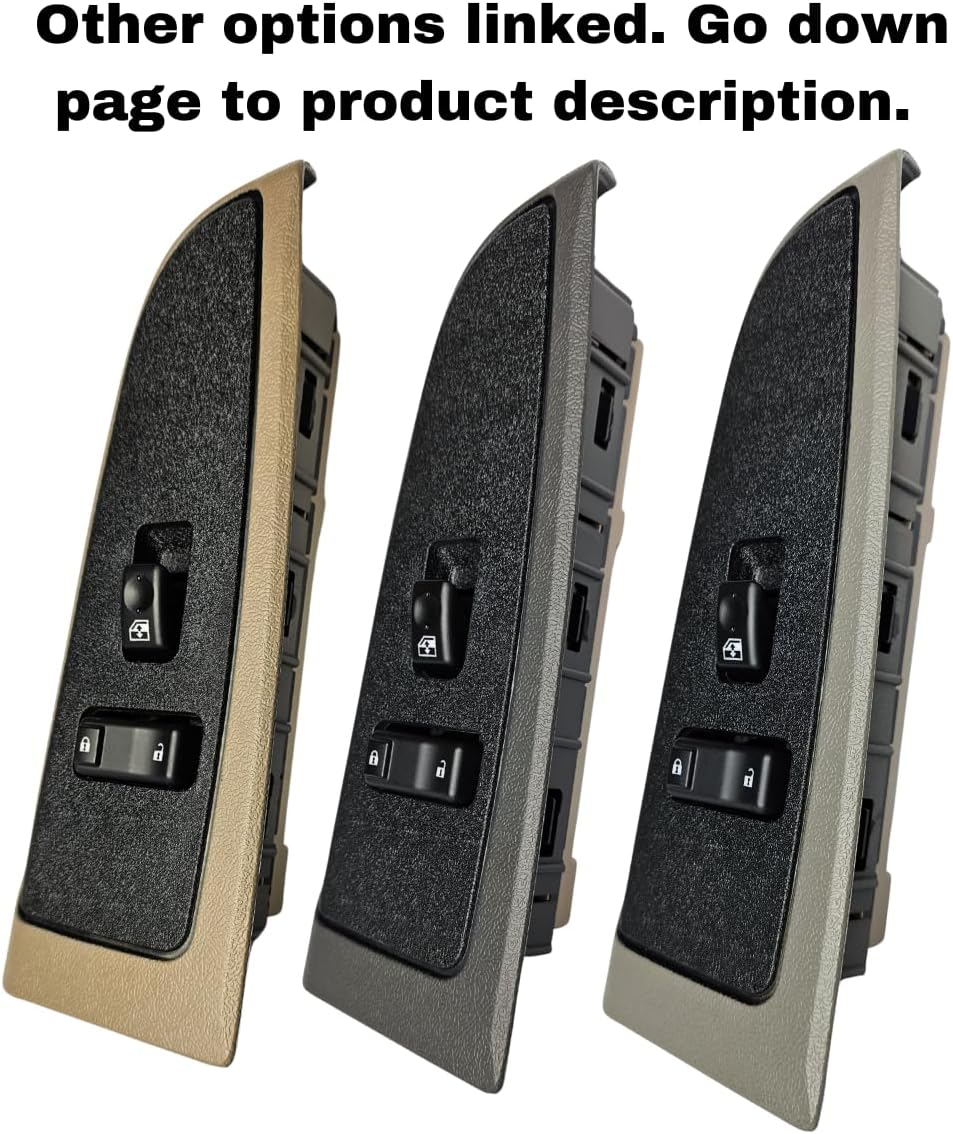 SWITCHDOCTOR Front Passenger Window Switch & Tan Bezel for 2003-2006 Silverado, Sierra, & Avalanche (19115820, Neutral, Chevy, Power, Button, Control, Standard Cab Pickup, Crew Cab, Truck)