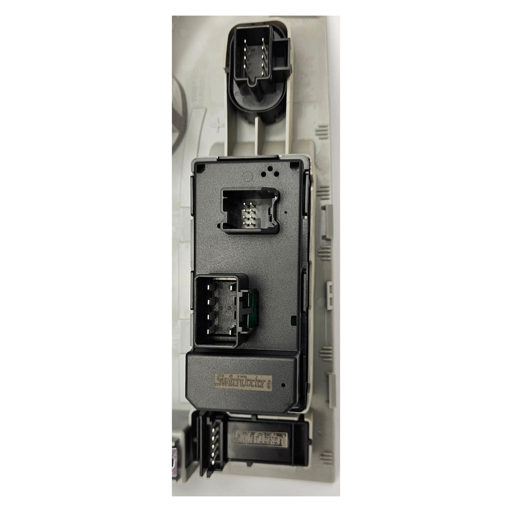 SWITCHDOCTOR Window Switch Master Switch, Gray Bezel, Lock, & Mirror for 2007-2009 Chevrolet Silverado & GMC Sierra (20945129, Crew, Extended Cab Pickup, Chevy, Power, Button, Control)