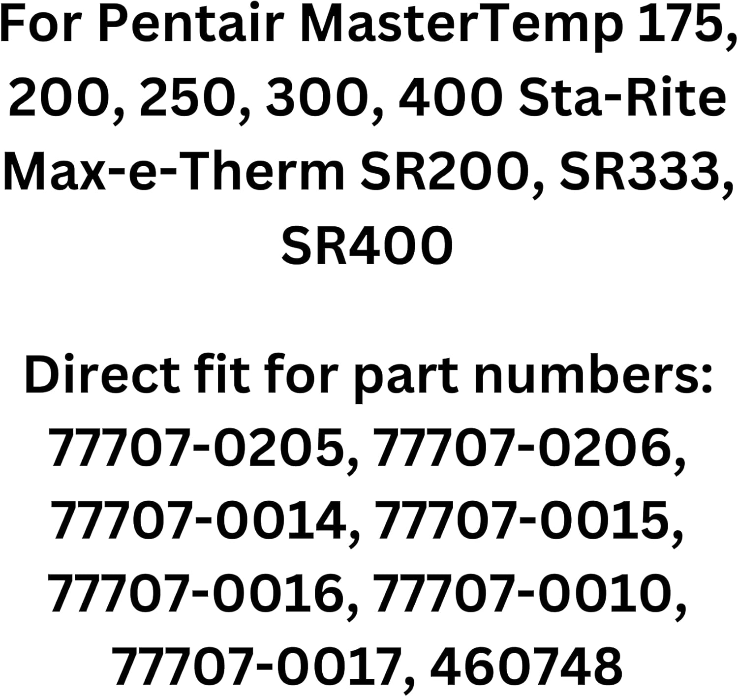 SWITCHDOCTOR Pool Heater Manifold Assembly Kit for Pentair MasterTemp 175, 200, 250, 300, 400 Sta-Rite Max-e-Therm SR200, SR333, SR400 77707-0205 77707-0206 77707-0014 77707-0015 77707-0016