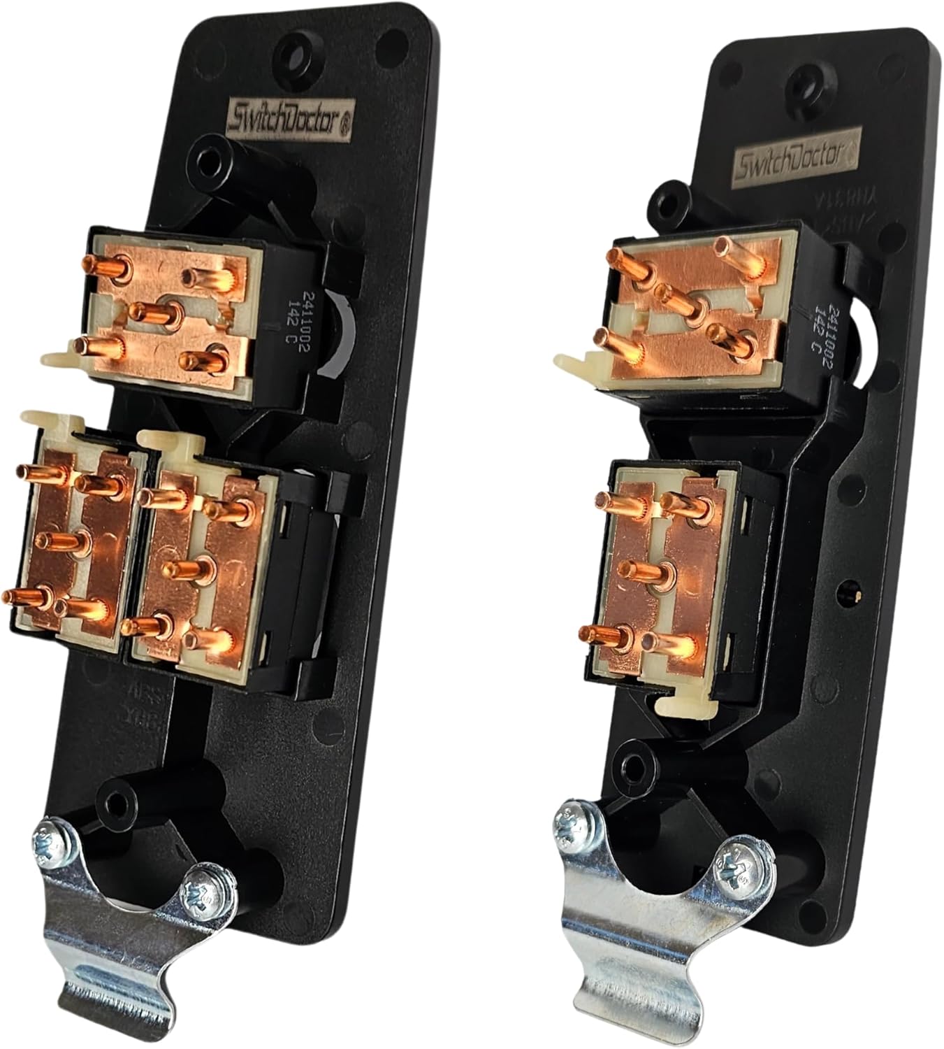 SWITCHDOCTOR Window Master Switch & Front Passenger Set for 1987-1993 Ford Mustang Coupe (Bezel, Lock, 2 Door, Full Assembly)