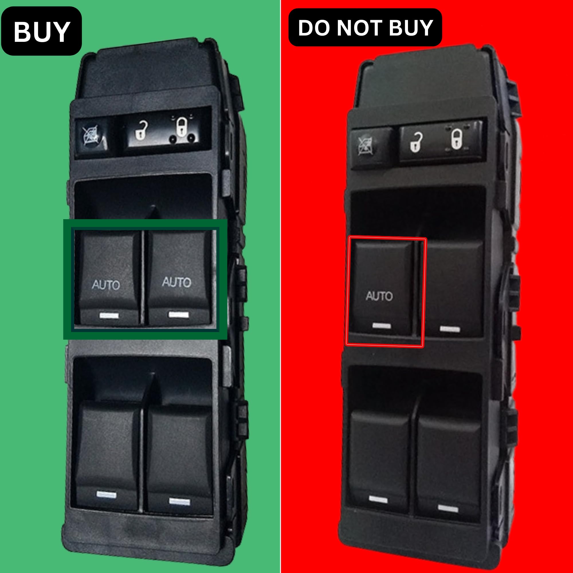 SWITCHDOCTOR Window Master Switch compatible with 2006 Jeep Commander, Grand Cherokee, Dodge Charger, and 2005-2006 Dodge Magnum, Chrysler 300