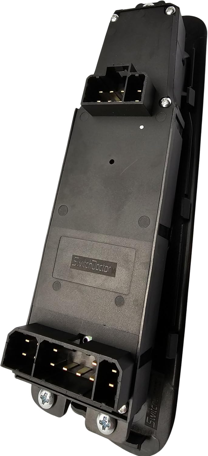 SWITCHDOCTOR Fully Assembled Window Switch & Black Bezel Set for 2002-2008 Dodge Ram (Quad Cab, Crew, 68171680AA, 56049805AB, 56049805AA, 56045334AE, Dark Slate Gray/Black)
