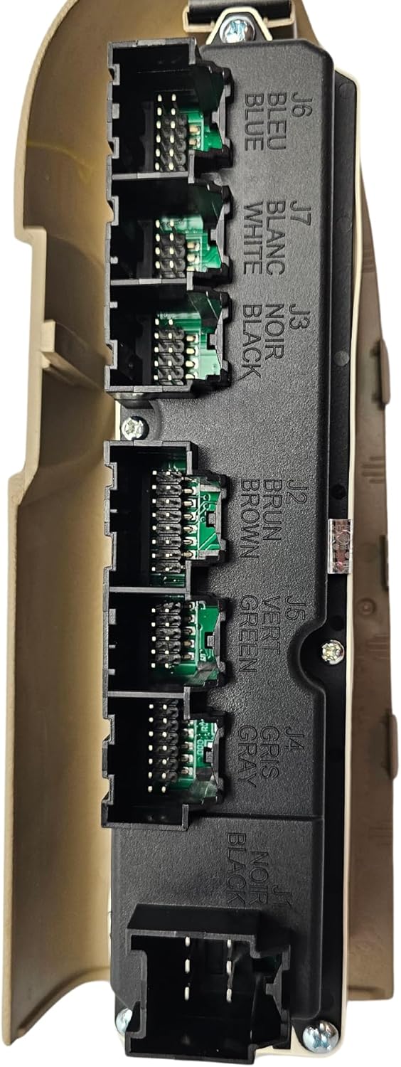 SWITCHDOCTOR Window Master Switch and Tan Bezel for 2007-2013 Chevrolet Silverado & Sierra with Power Folding Mirrors (Crew Cab, 20835553, Power, Button, Control, Chevy)