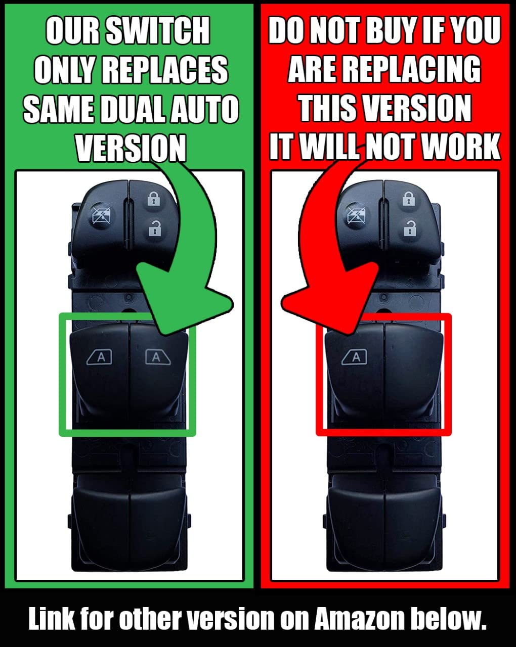 SWITCHDOCTOR Window Master Switch Compatible with 2013-2018 Nissan Altima