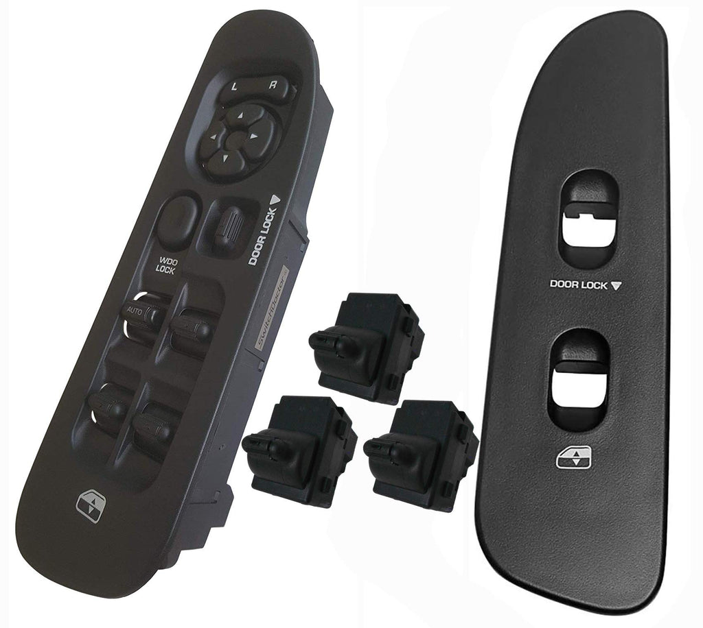SWITCHDOCTOR Fully Assembled Window Switch Set for 2002-2009 Dodge Ram (Black)
