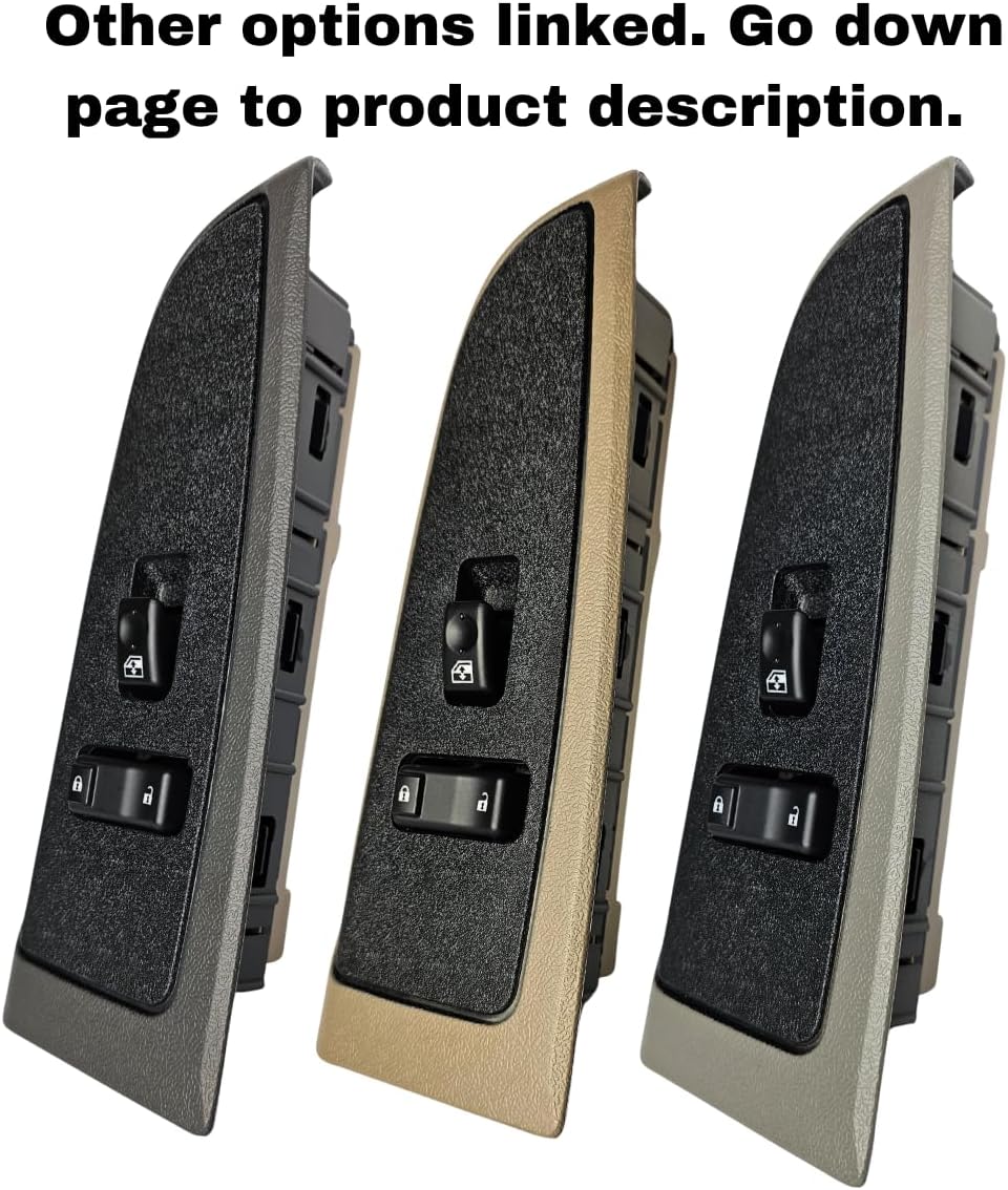 SWITCHDOCTOR Front Passenger Window Switch & Dark Gray Bezel for 2003-2006 Silverado, Sierra, & Avalanche (Dark Pewter, 19115820, Chevy, Power, Button, Control, Standard Cab Pickup, Crew Cab, Truck)