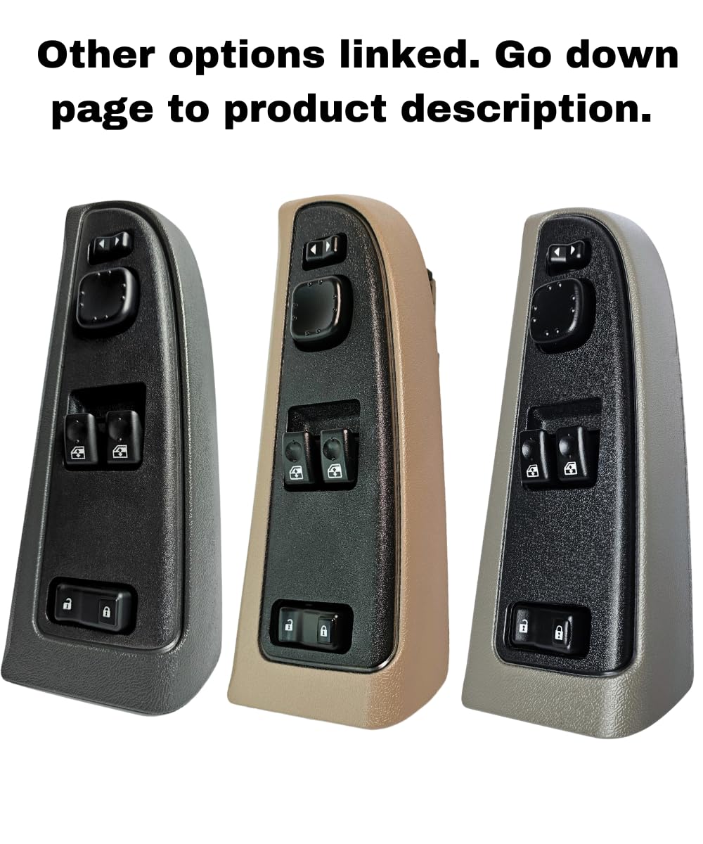 SWITCHDOCTOR Window Master Switch & Dark Gray Bezel Set for 2003-2006 Chevrolet Silverado & GMC Sierra; Avalanche (Truck, Power, Control, Standard Cab Pickup, Dark Pewter, 15883318, 15883322)