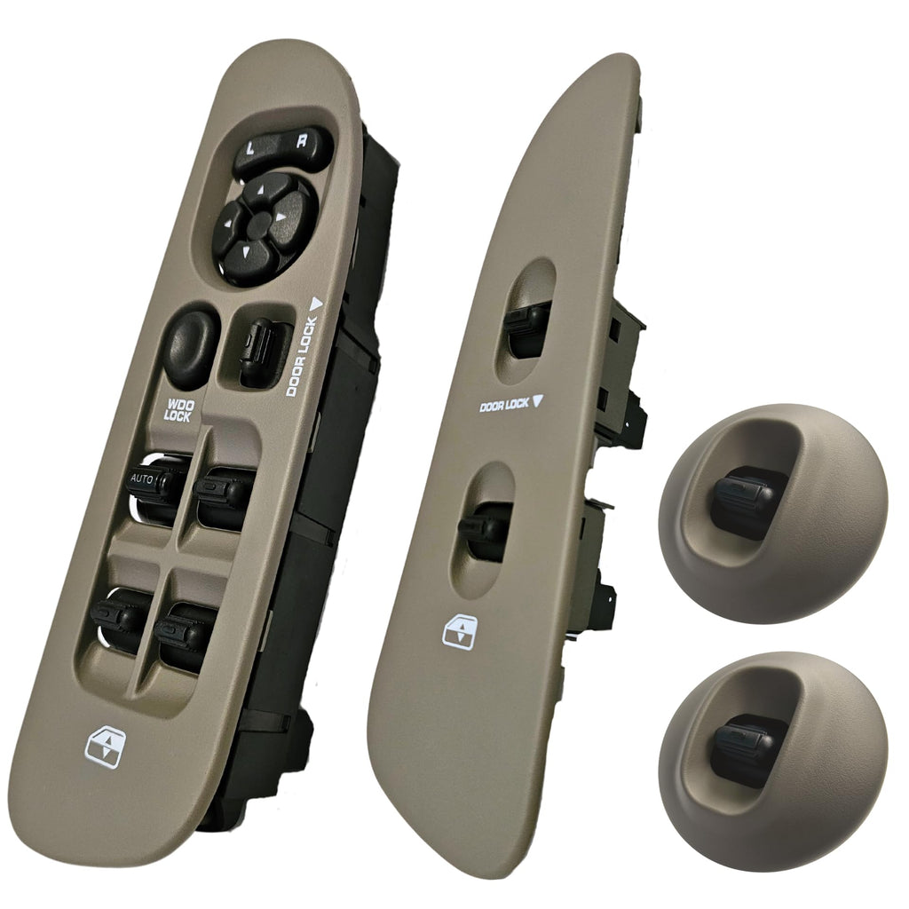 SWITCHDOCTOR Fully Assembled Window Switch Set compatible with 2002-2008 Dodge Ram (Taupe)