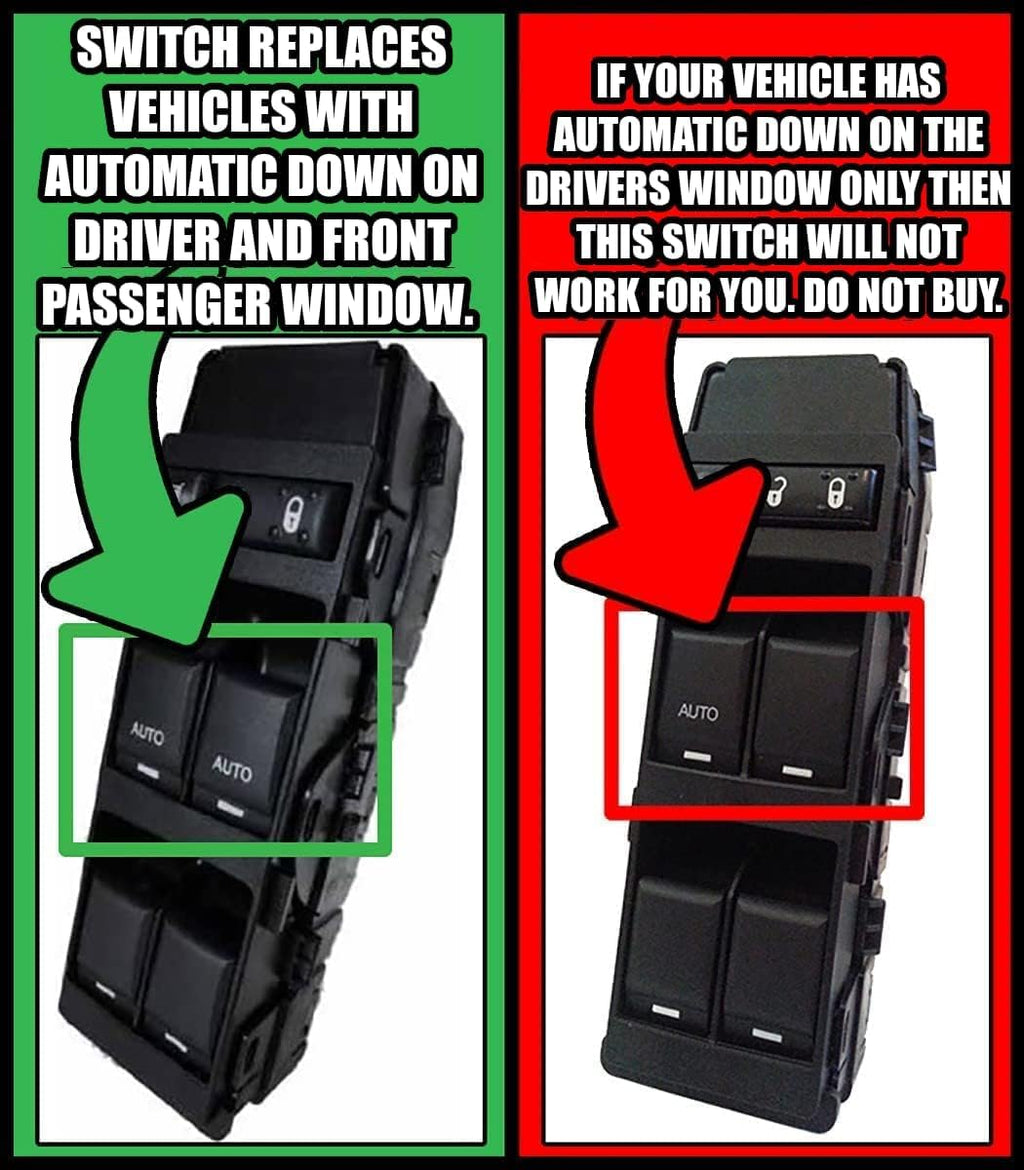 SWITCHDOCTOR Window Master Switch & Front Passenger Bezel Full Assembly for 2011-2014 Dodge Avenger