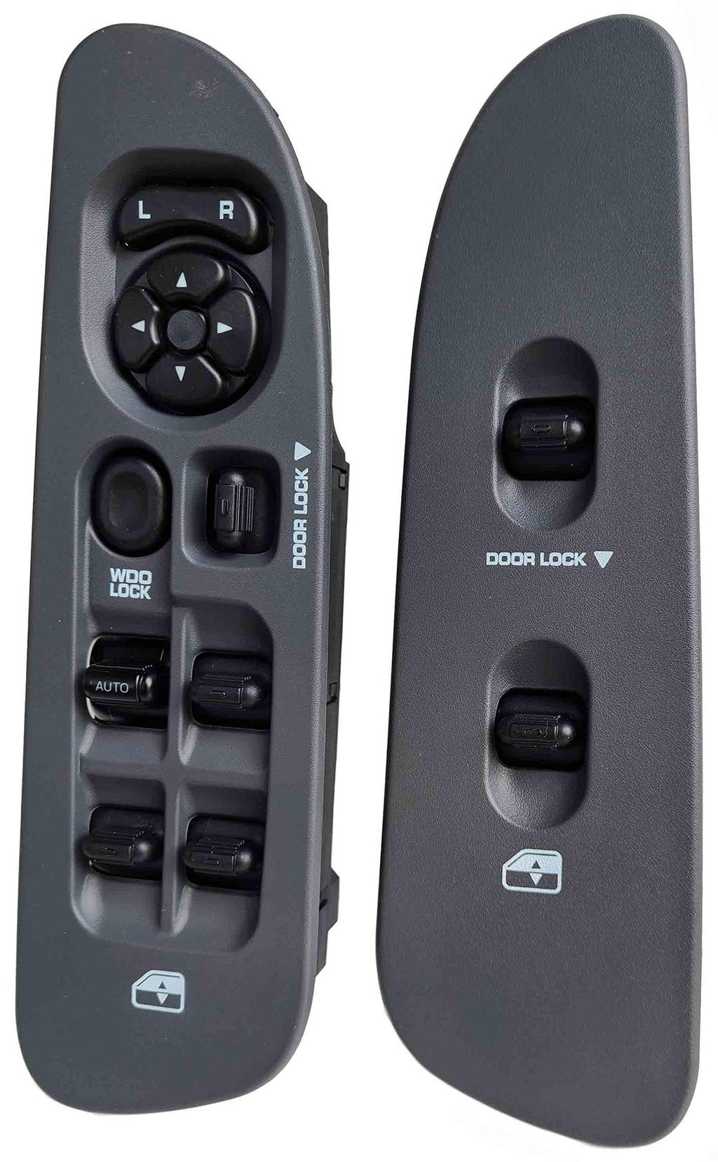 SWITCHDOCTOR Fully Assembled Window Switch Set for 2002-2008 Dodge Ram Gray