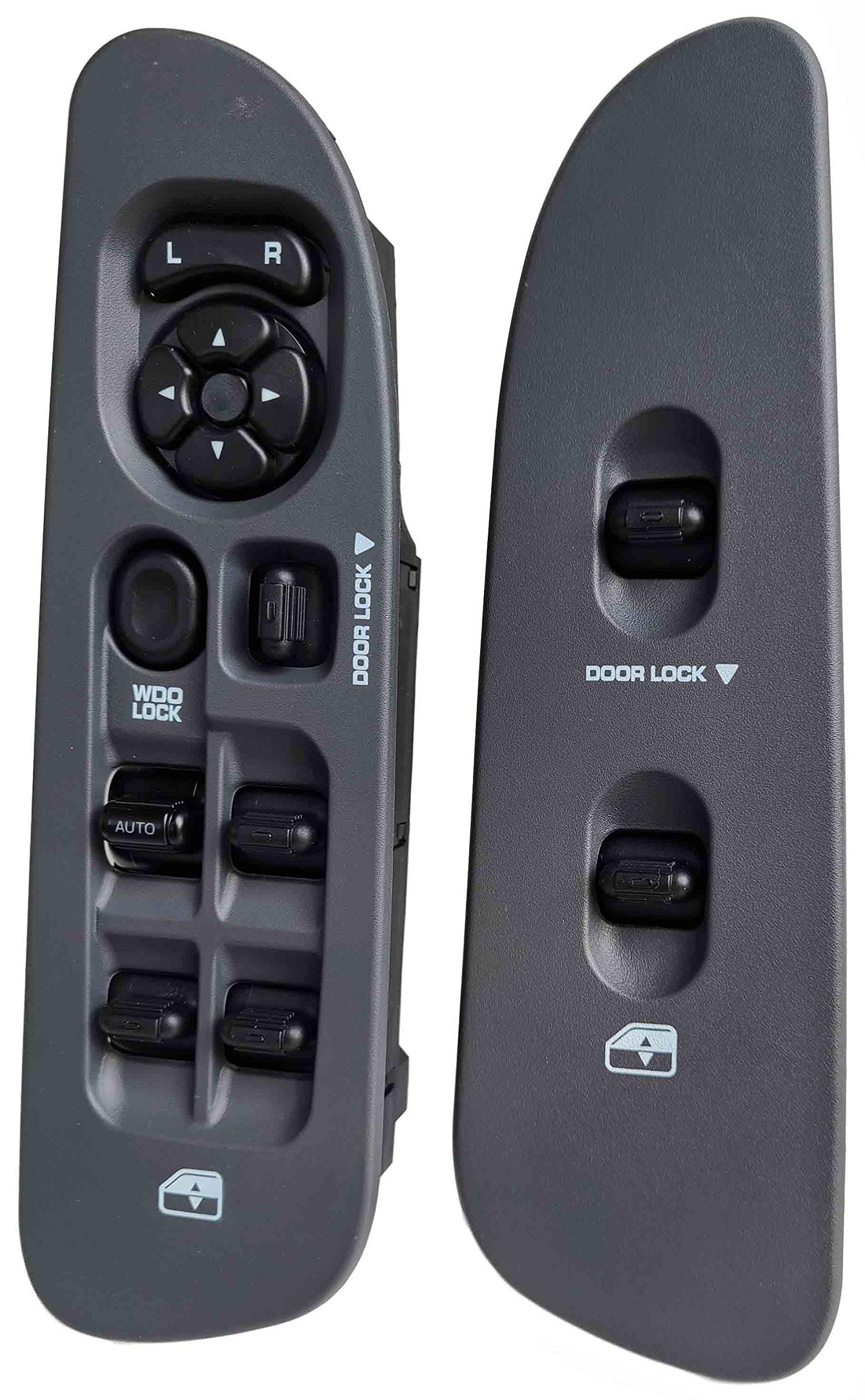 SWITCHDOCTOR Fully Assembled Window Switch Set for 2002-2008 Dodge Ram Gray