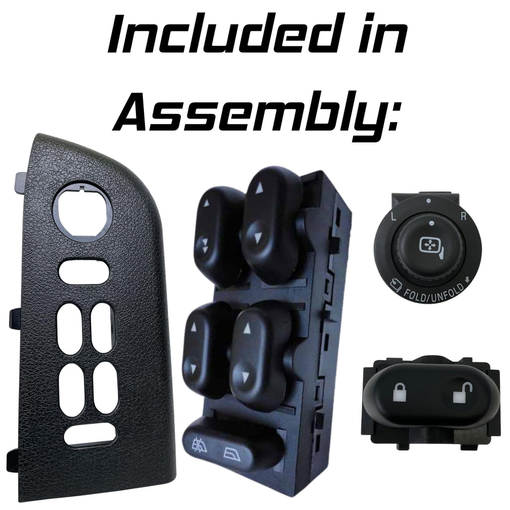 SWITCHDOCTOR Window Master Switch Assembly for 2004, 2005, 2006, 2007, 2008 Ford F-150 F150 (Super Cab, Supercrew Cab, Double Cab, Full Assembly, Black Bezel)