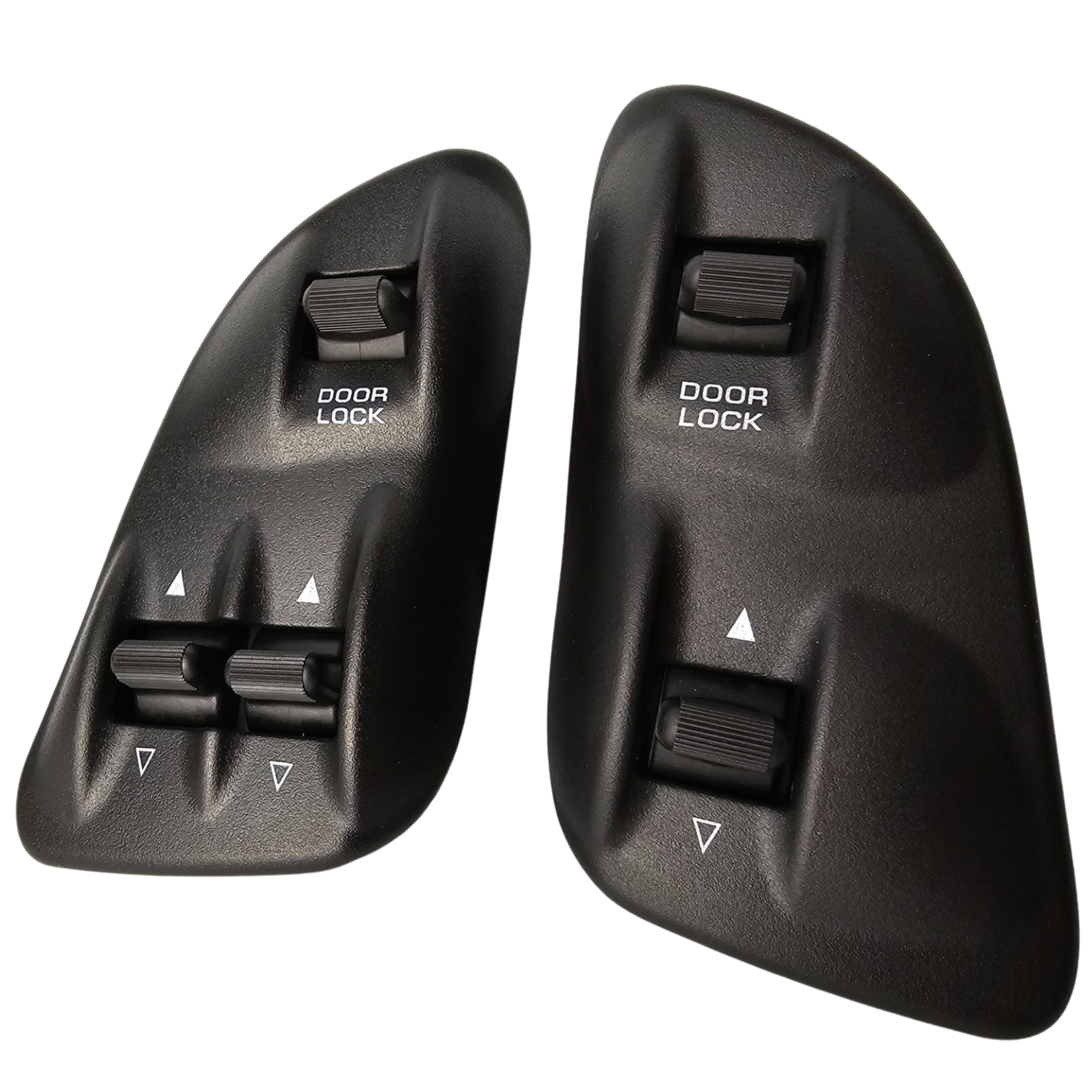 SWITCHDOCTOR Window Master Switch & Front Passenger Set for 1994-1997 Dodge Ram & 1997 Dodge Dakota (Regular Cab, Single Cab, Club Cab, Standard Cab, Extended, Full Assembly, Bezel, Lock)